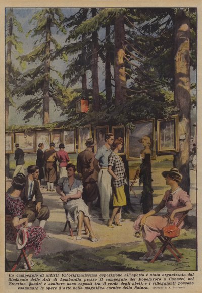 アーティストのキャンプ場 作： Achille Beltrame