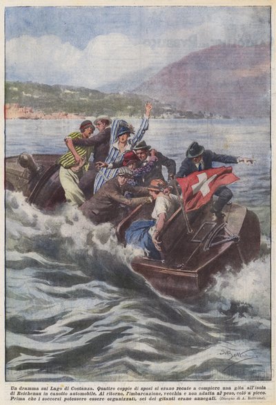 ボーデン湖のドラマ 作： Achille Beltrame
