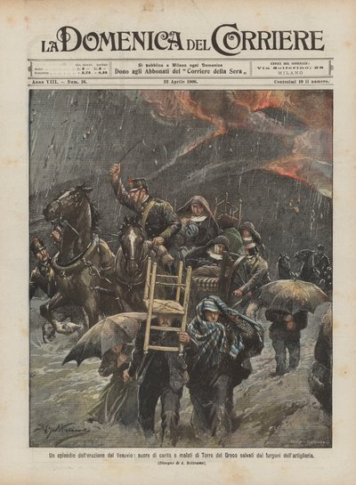 ベスビオ火山、慈善団体の姉妹、トレデルグレコの病人の噴火のエピソードは保存されましたか？ 作： Achille Beltrame