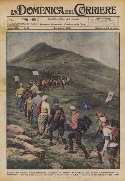 山への平和的な攻撃 作： Achille Beltrame