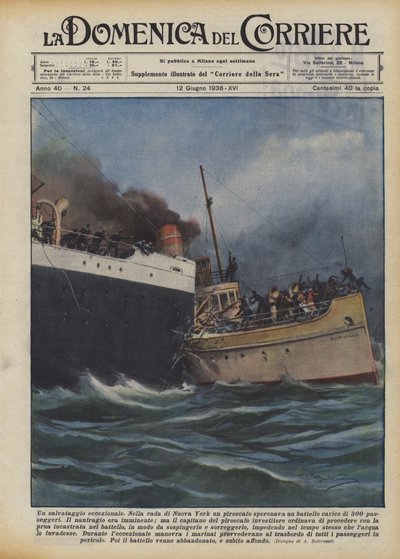 並外れた救助 作： Achille Beltrame