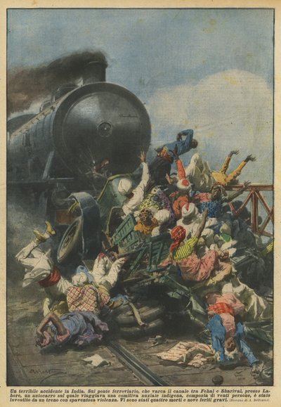 インドでの恐ろしい事故 作： Achille Beltrame