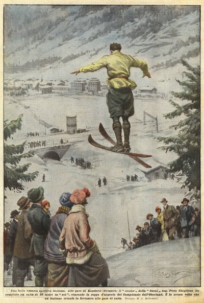 美しいイタリアのスポーツの勝利 作： Achille Beltrame