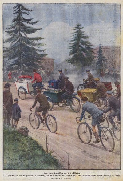 ミラノの特徴的なレース 作： Achille Beltrame