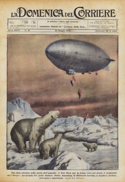 人類の歴史の中で輝かしい日付、北極は何世紀かで初めてですか？ 作： Achille Beltrame