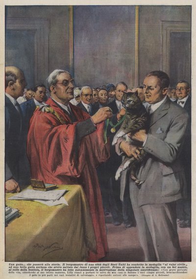 猫？歴史に残る 作： Achille Beltrame
