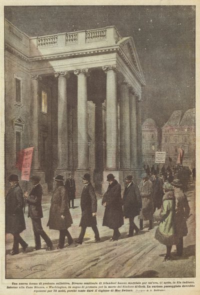 新しい形の集団抗議 作： Achille Beltrame