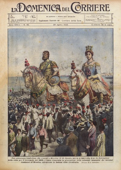 メッシーナに浮かぶ絵のような伝統 作： Achille Beltrame