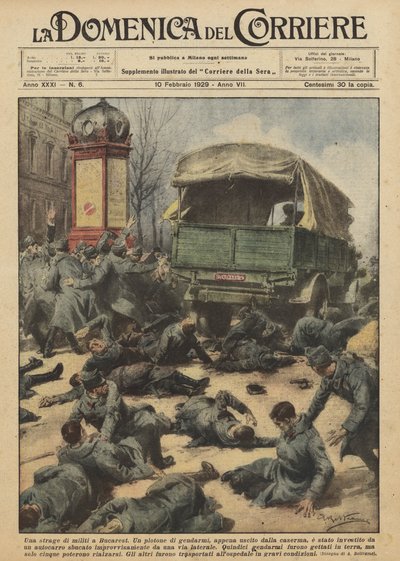 ブカレストの兵士の虐殺 作： Achille Beltrame