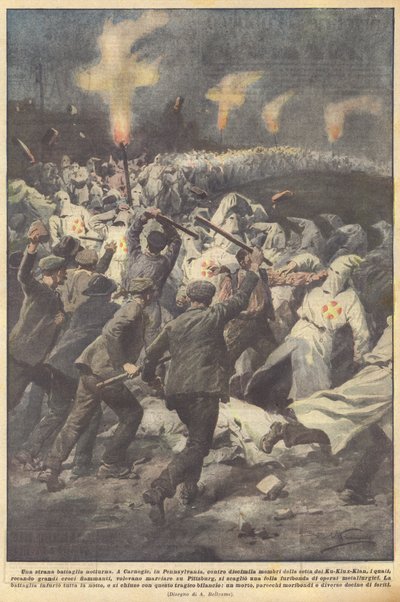 奇妙な夜の戦い 作： Achille Beltrame