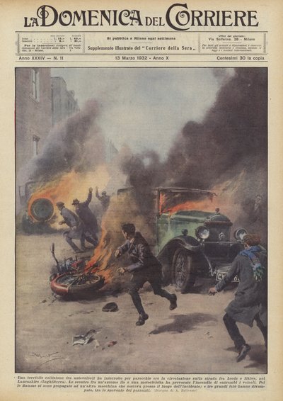 自動車間のひどい衝突が循環を妨げましたか？ 作： Achille Beltrame