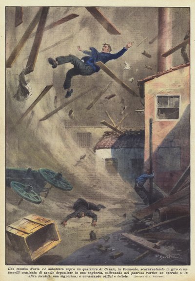 ピエモンテ州のカザーレの地区を撃墜した場合のエアホーン？ 作： Achille Beltrame
