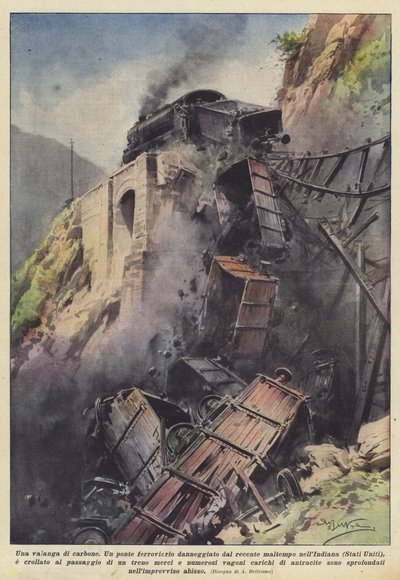 石炭のなだれ 作： Achille Beltrame