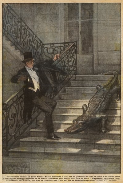 ウィーン中心部のアフリカの冒険 作： Achille Beltrame