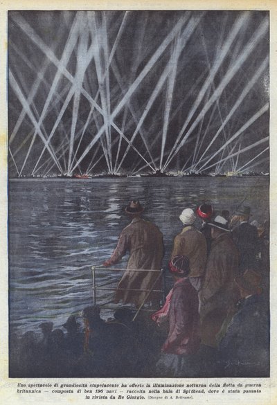 素晴らしい壮大さのショーは艦隊の夜間照明を提供しましたか？ 作： Achille Beltrame