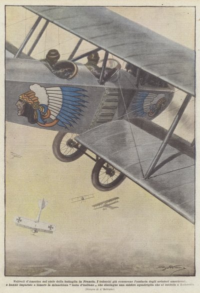 フランスの戦いの空にアメリカの航空機 作： Achille Beltrame