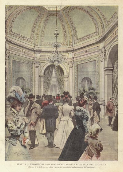 ヴェネツィア、国際芸術展、サラデッラキューポラ 作： Achille Beltrame