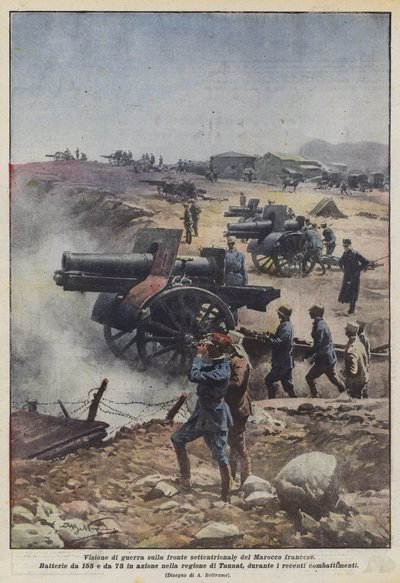 フランスのモロッコ北部戦線 作： Achille Beltrame