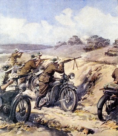 第二次世界大戦-1940年 1941年-北アフリカ作戦-イタリアのエジプト侵攻 作： Achille Beltrame