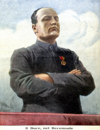 Achille BeltrameによるBenito Mussoliniの肖像（1932年 作： Achille Beltrame
