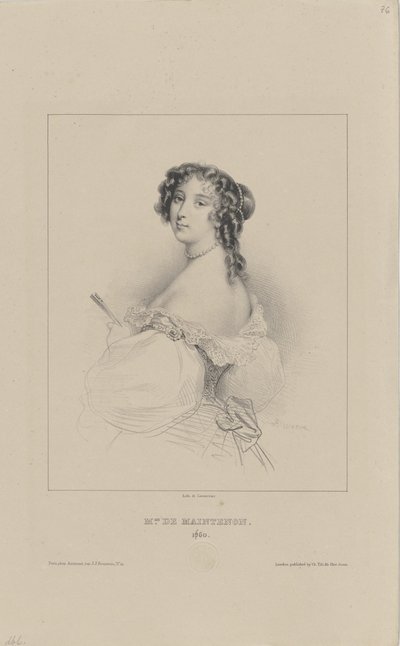 FrançoisedAubigné、Marquise de Maintenon 1635-1719、1830-1840s。 作： Achille Devéria