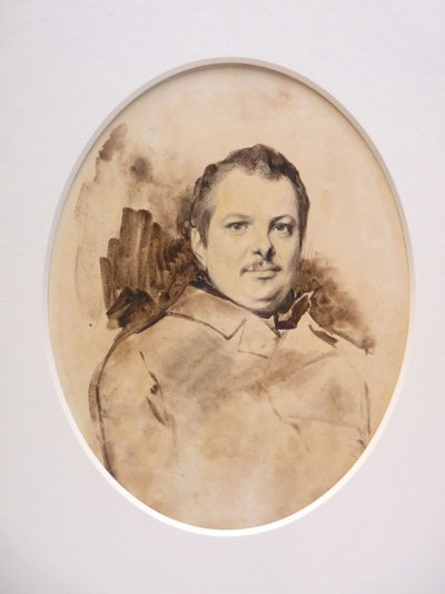 オノレ・ド・バルザック1799-1850の肖像、c。 1829年。 作： Achille Devéria