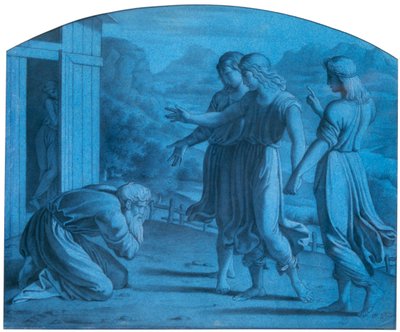 アブラハムのホスピタリティ、c1820-1857 作： Achille Devéria