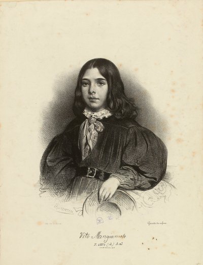 ヴィト・マンジャメレの肖像 1827-1897 , 1839. 作： Achille Devéria