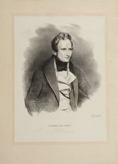 作者アルフレッド・ド・ヴィニーの肖像 1797-1863, 1831. 作： Achille Devéria