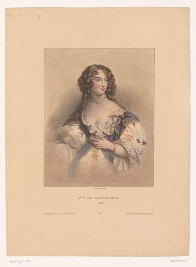 ルイーズ・ド・ラ・ヴァリエールの肖像 Miss de Lavallière、1667年（オブジェクトのタイトル） 作： Achille Devéria
