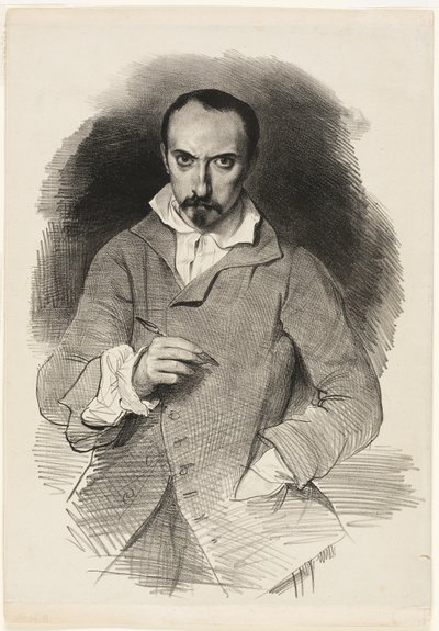 自画像 作： Achille Devéria