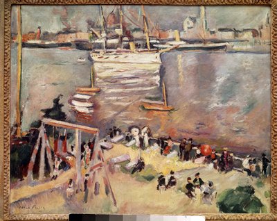 アントワープ港でコルベットに乗り込む オーソン・フリース（1879-1949）による絵画 1906年 個人蔵 作： Achille Emile Othon Friesz