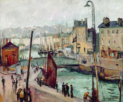 Le Havre、Bassin du Roy（キャンバスに油彩） 作： Achille Emile Othon Friesz