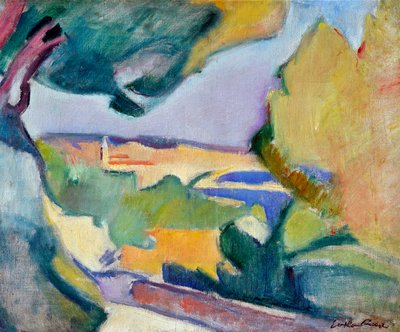 Välimeren maisema, n. 1907 (öljy kankaalle) 作： Achille Emile Othon Friesz