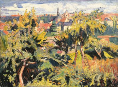 木の後ろの小さな町 作： Achille Emile Othon Friesz