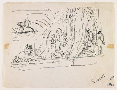 Asetelma kukkien kanssa (kynä ja musta muste) 作： Achille Emile Othon Friesz