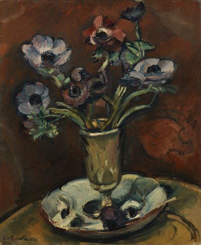 Anenomesのある静物、1922年頃（キャンバスに油彩） 作： Achille Emile Othon Friesz