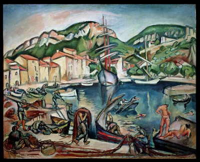 シオタの港（キャンバスに油彩） 作： Achille Emile Othon Friesz