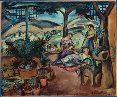 テラスの女たち（キャンバスに油彩） 作： Achille Emile Othon Friesz