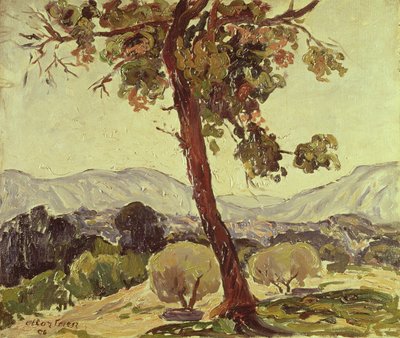 樹木が茂った風景 作： Achille Emile Othon Friesz