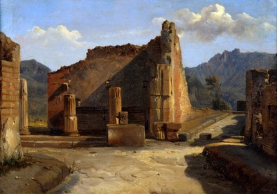 ポンペイのフォーラム、c1816-1822 作： Achille Etna Michallon