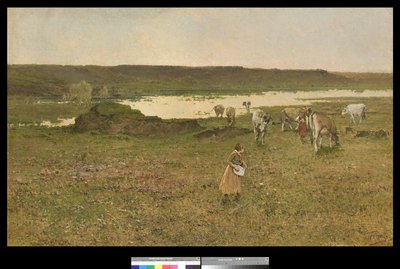 渓谷の牧草地、1906 作： Achille Formis Befani