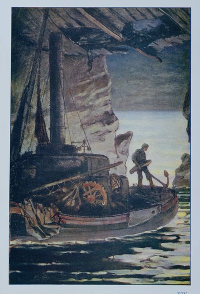 Victor Hugo（1802-85）1923によるLes Travailleurs de la Merのイラスト 作： Achille Granchi Taylor