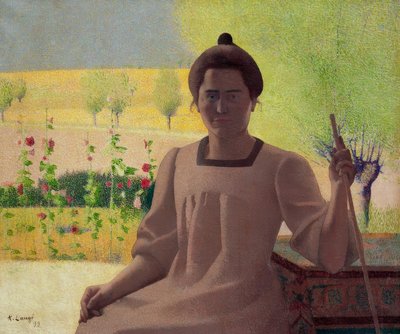 Contrejour - 作家の妻の肖像 作： Achille Lauge