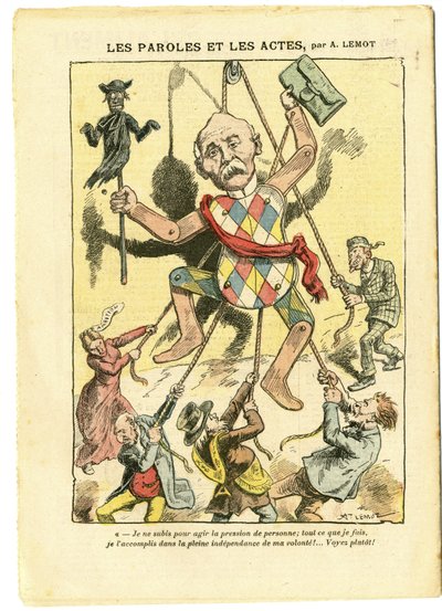 Achille Lemot (1846-1909)によるイラスト（Le Pelerin, 21/03/09） - 言動 - 反ユダヤ主義, 反マコニズム フリーメイキング, イギリス Great Britain, 宗教 信仰, カトリック Catholicism - Clemenceau George, ユダヤ人, 治療法 - Choseification, Reification 作： Achille Lemot