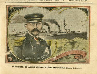Achille Lemot (1846-1909)のイラスト（Le Pelerin, 27/08/05） - Touchard提督の後継者としての参謀本部 - Armee, Marine Marine Balneaire, Staff, Warships - Admiral 提督, Aubert Marie Jacques Charles (1848-1915), Touchard Philippe (18 作： Achille Lemot