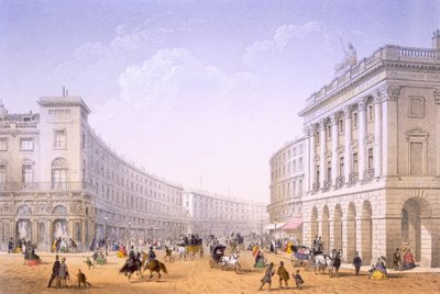 The Quadrant and Regent Street, London, 1862年。 作： Achille Louis Martinet