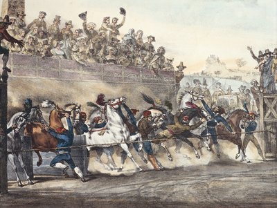 アキレ・ピネッリ（1809-1841）の「ローマの仮面」。イタリア 作： Achille Pinelli
