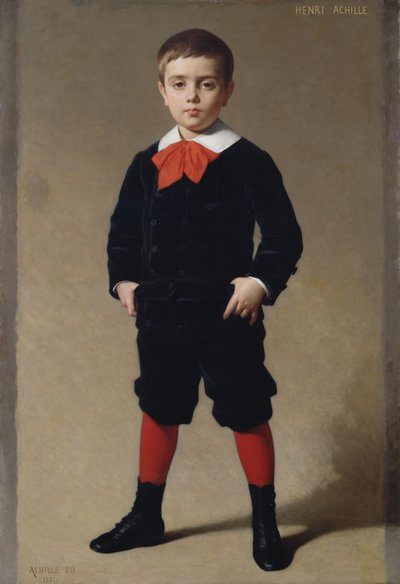 画家の息子アンリアキレの肖像、1881年 作： Achille Zo