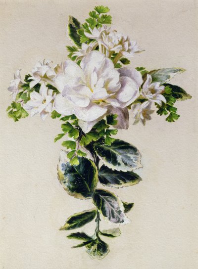 花の十字架 (紙に水彩) 作： Ada Hanbury